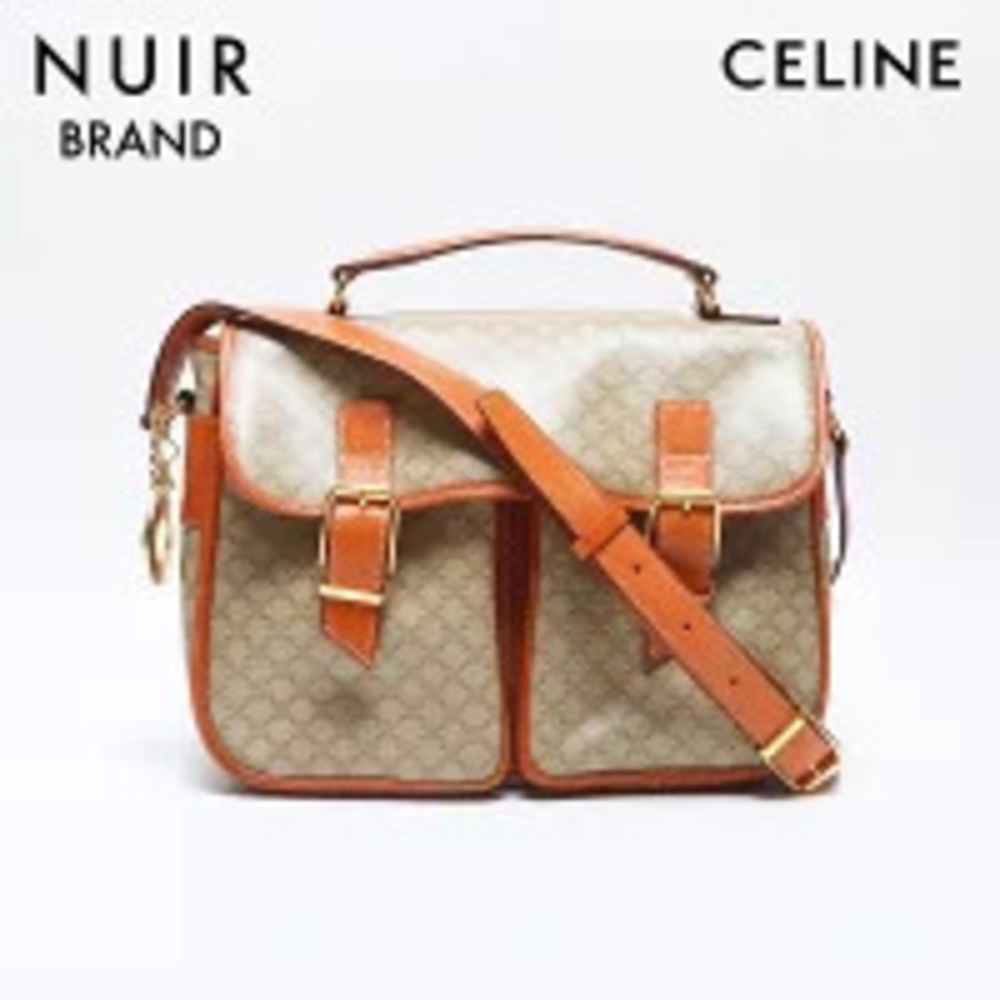 Celine Macadam Messenger Bag Shoulder Beige - Picture 1 of 13
